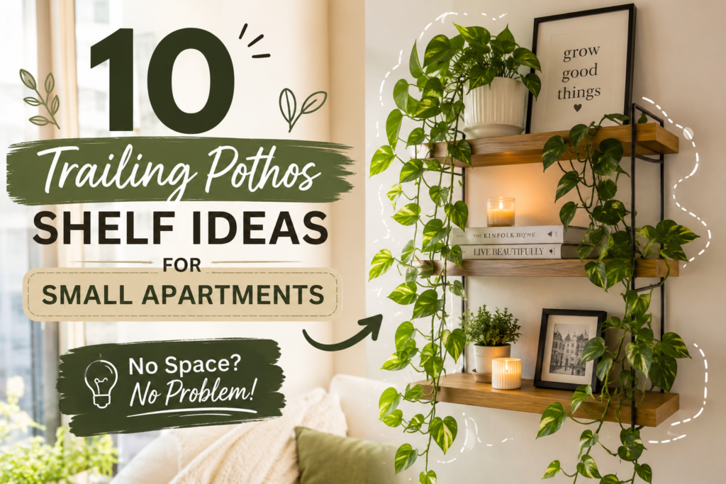 Trailing Pothos Shelf Ideas