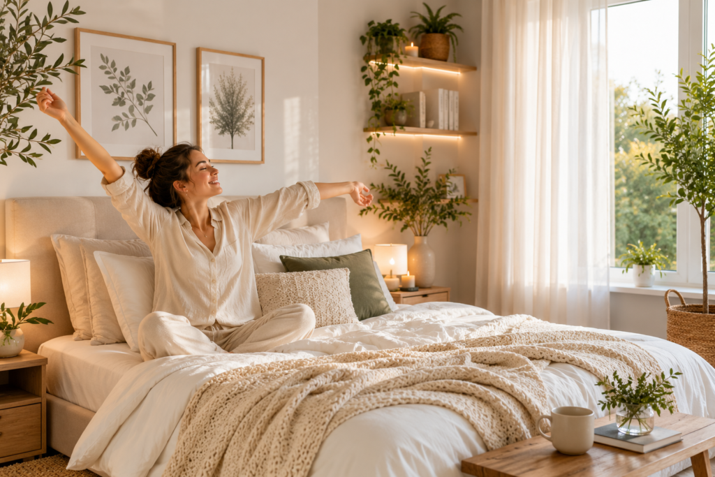 Cozy Bedroom with plants