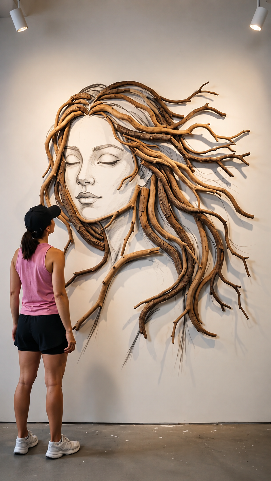 Driftwood Face Wall Sculpture
